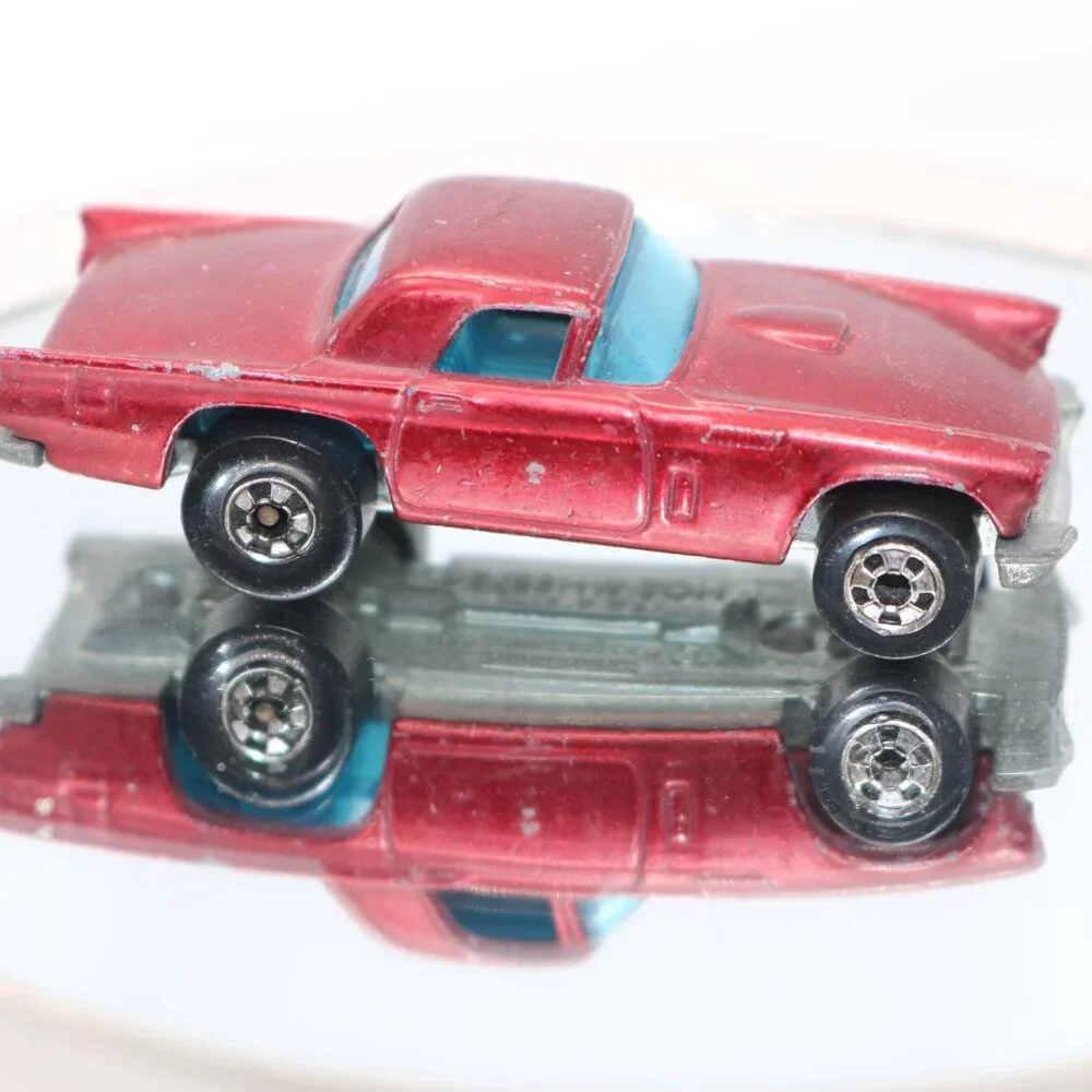 Hot Wheels vintage 1957 T-bird diecast 1:64 scale black walls survivor